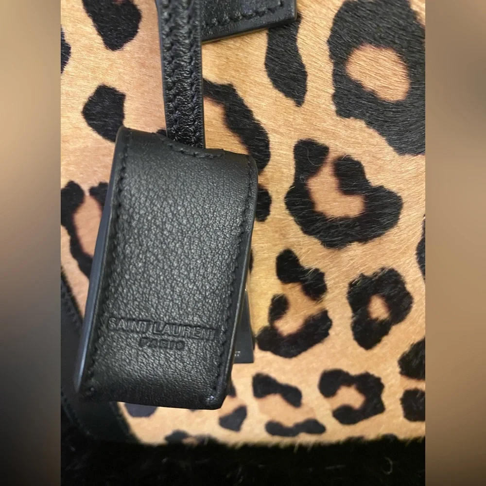 Saint Laurent Paris/Animal Print /Small Sac De Jour/Calf Hair.light brown/Black. - Picture 11 of 16